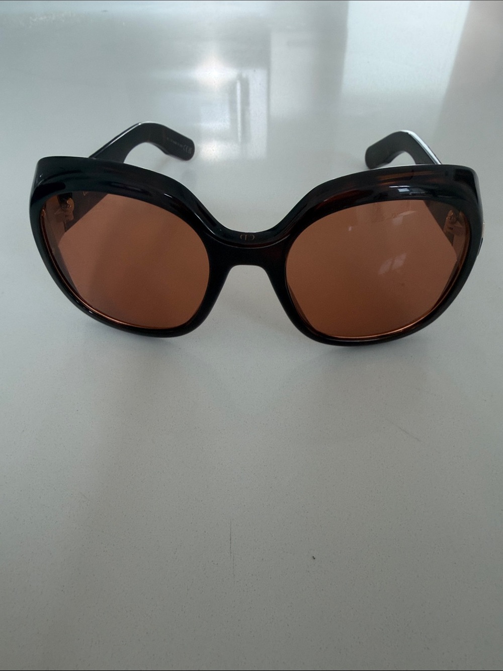 Dior Lady Oversized Sunglasses - Tortoiseshell Frame with Brown Lenses